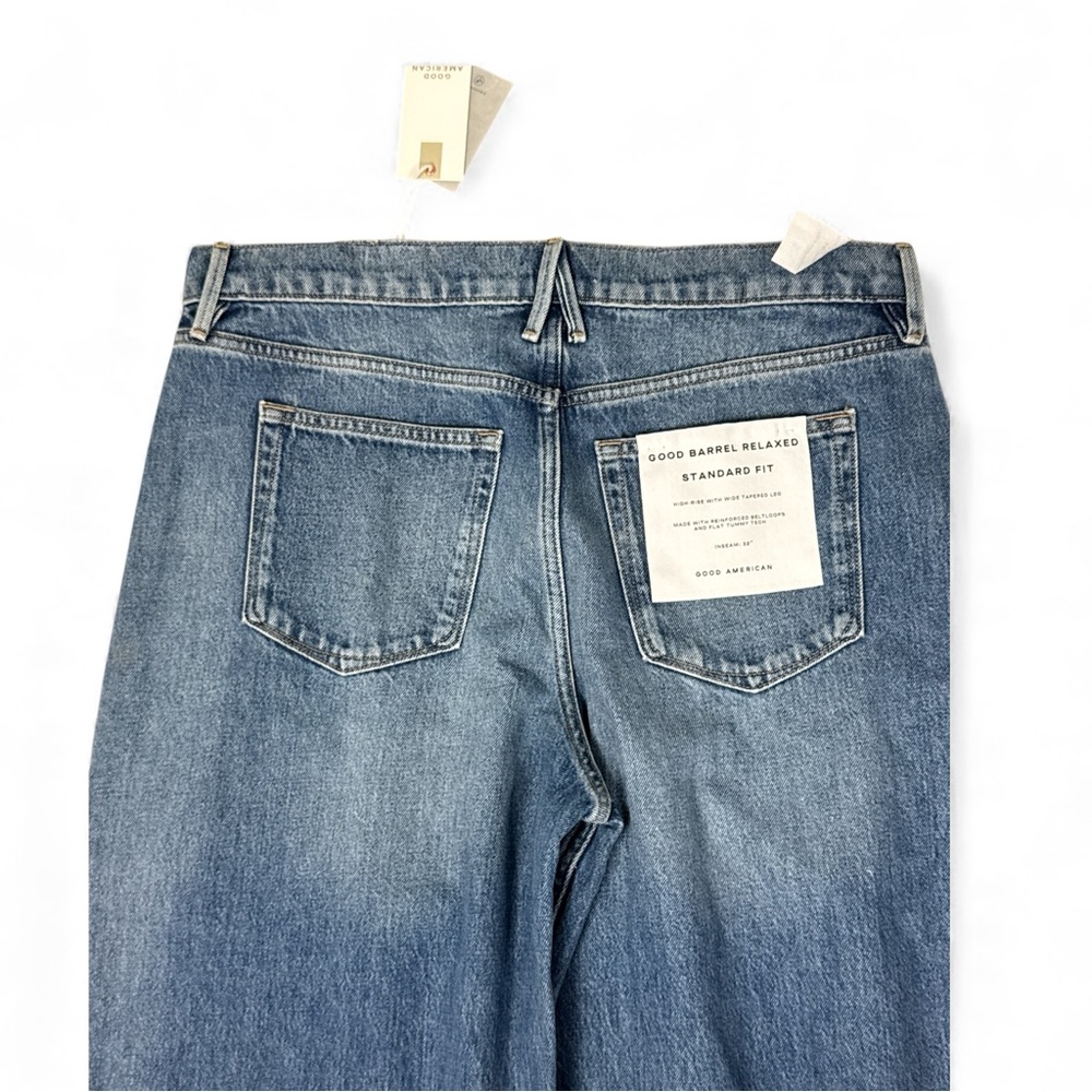 NWT Good American Good Barrel Relaxed Jeans 31x32 Size 12 - Picture 4 of 8